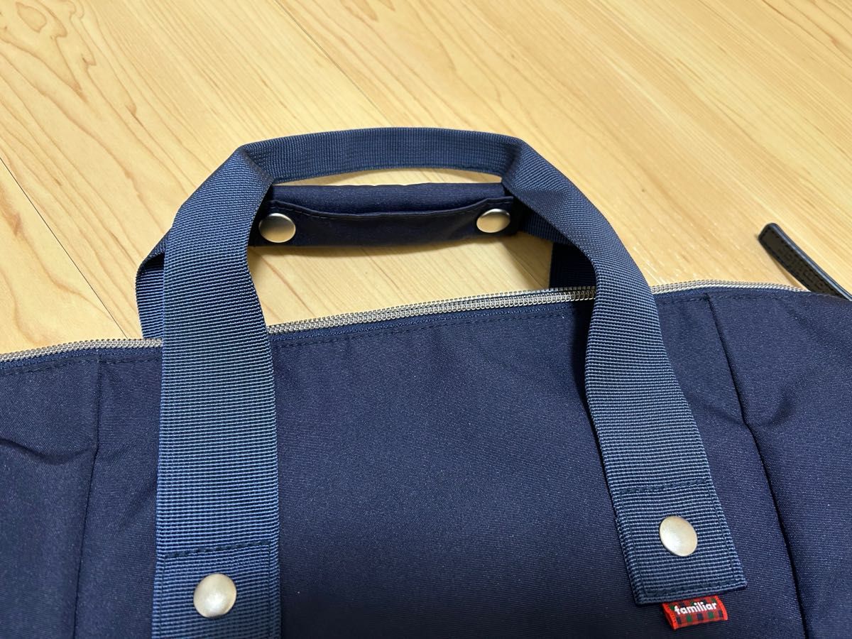 ファミリア ポーチ付き マザーズバッグ リュック ネイビー 2way