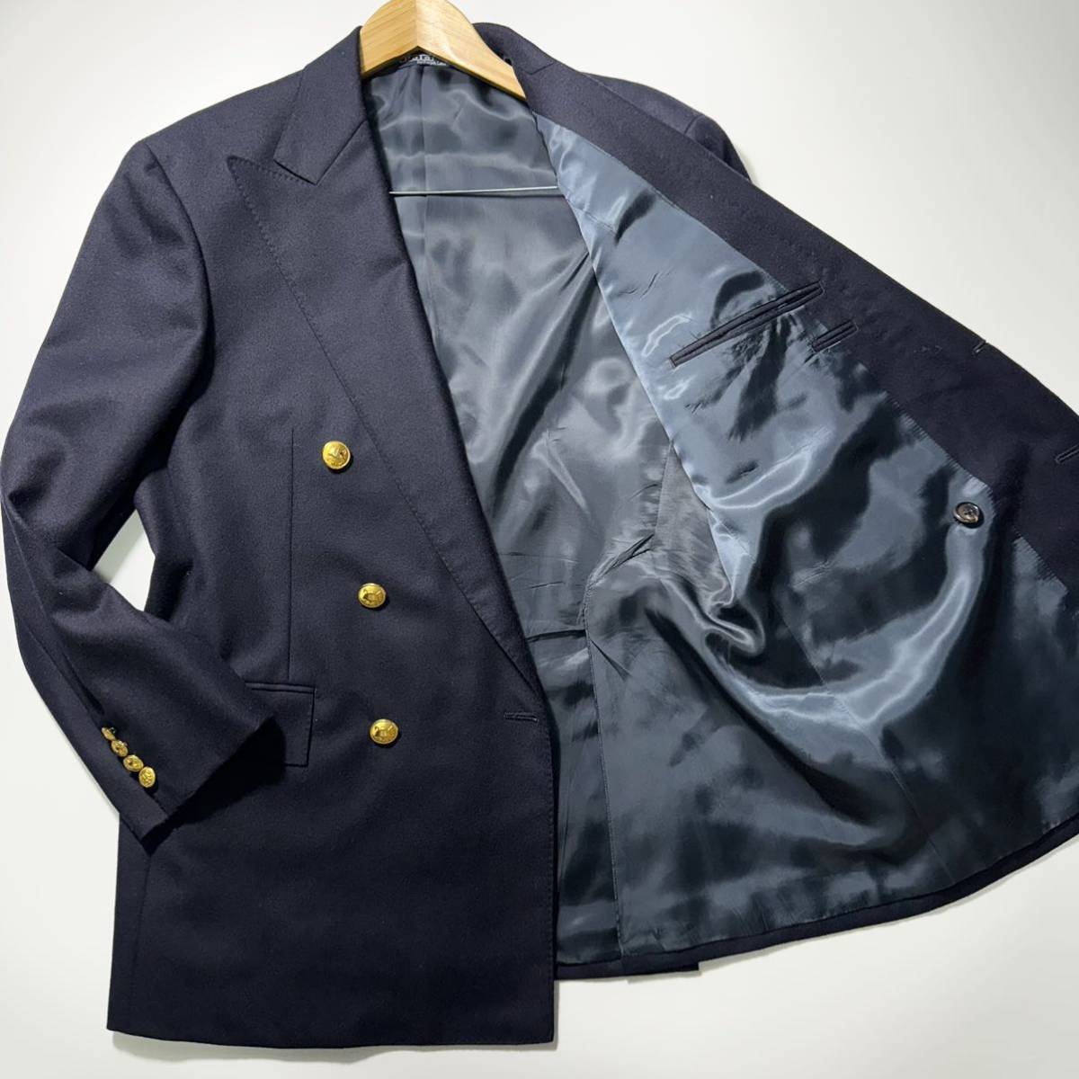 極美品 AB7》ポロラルフローレン Polo Ralph Lauren ブレザー 紺ブレ