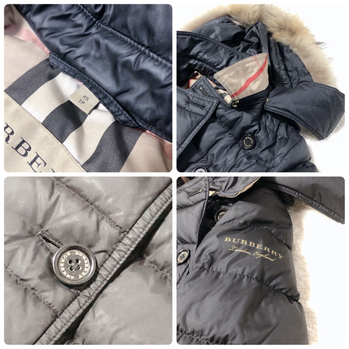 BURBERRY バーバリー ダウンコート ダウンジャケット ベルト ファー