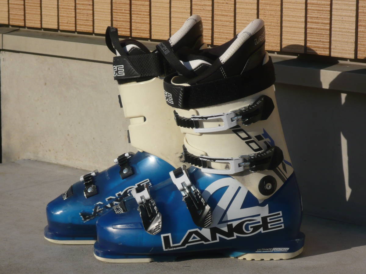 2 即決 LANGE/ラング スキーブーツ RX100 白/青 27 0cm/27 5cm 316mm