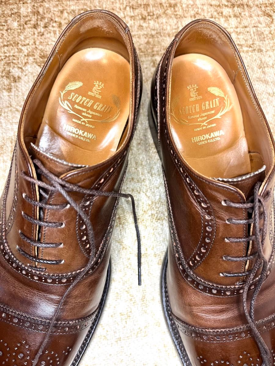 SCOTCH GRAIN インペリアルⅢ 25cm ダークブラウン 茶 パンチド