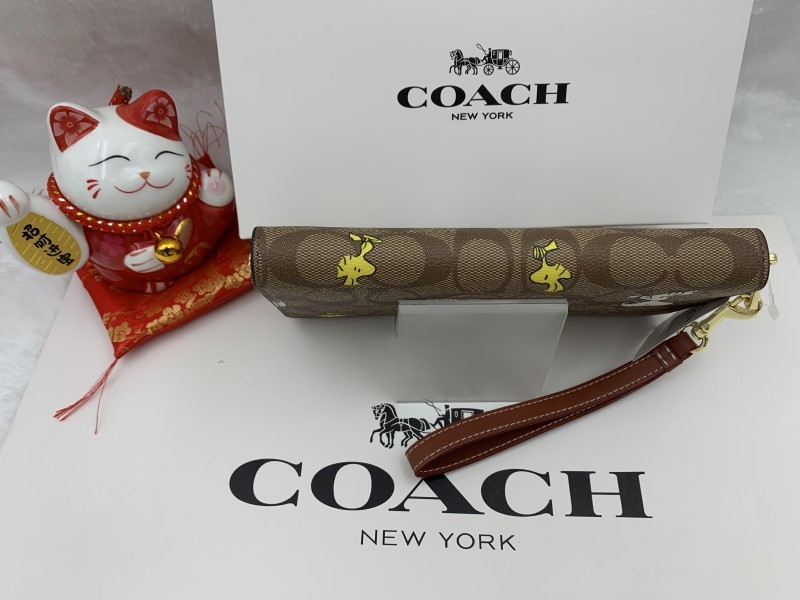 コーチ COACH 長財布 財布 シグネチャー スヌーピー ウッドストック
