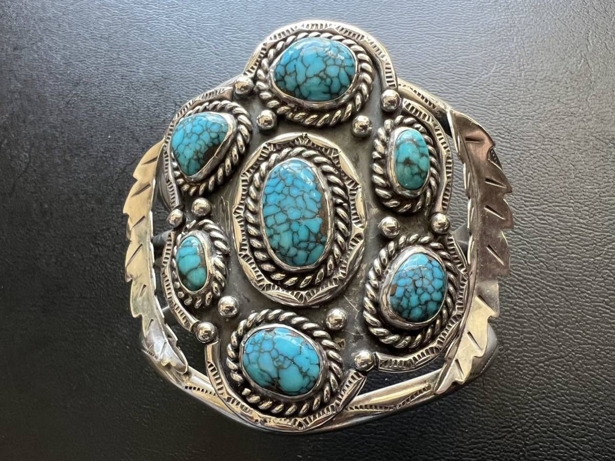 NAVAJO【OLD PAWN】1960～70's ネバダブルー ターコイズ クラスター