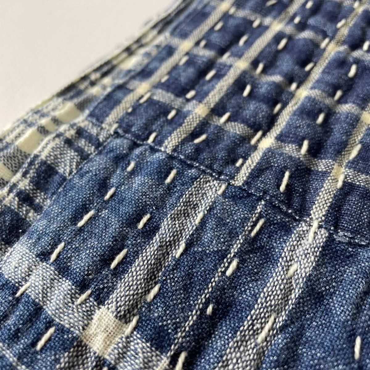 希少】RRL “Indigo Patchwork Scarf” 刺子 インディゴ パッチワーク