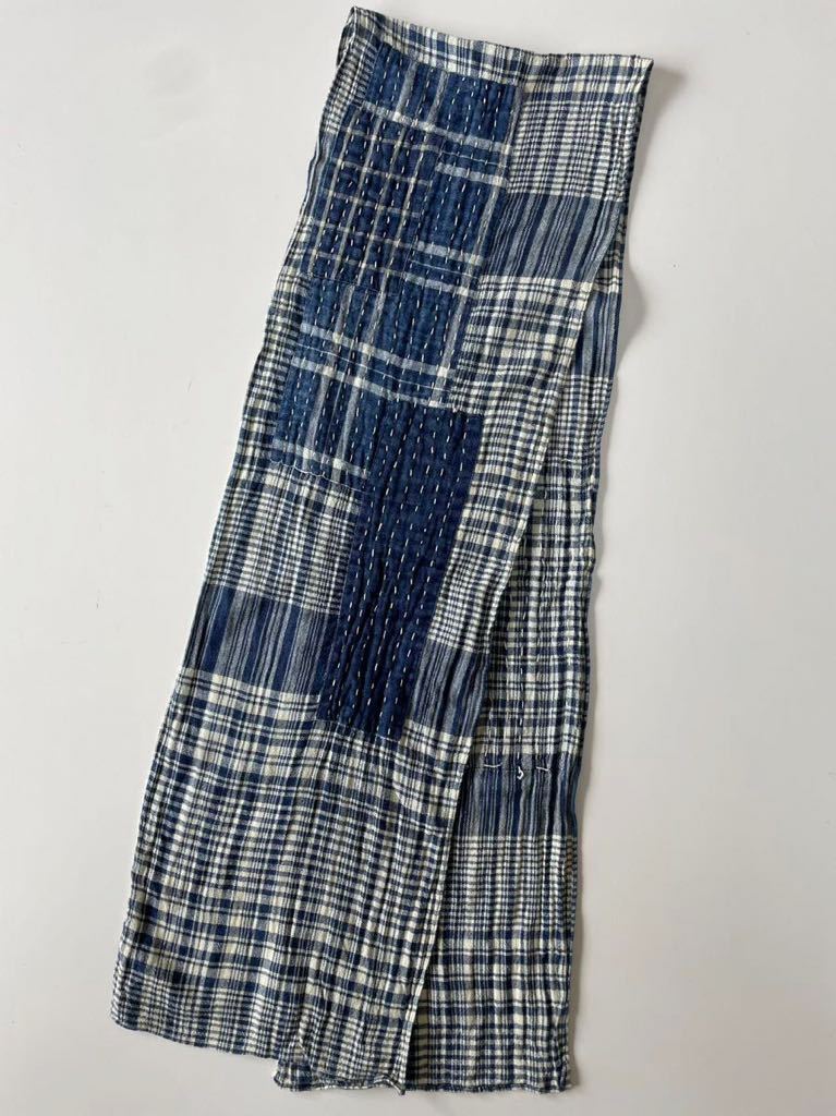 希少】RRL “Indigo Patchwork Scarf” 刺子 インディゴ パッチワーク