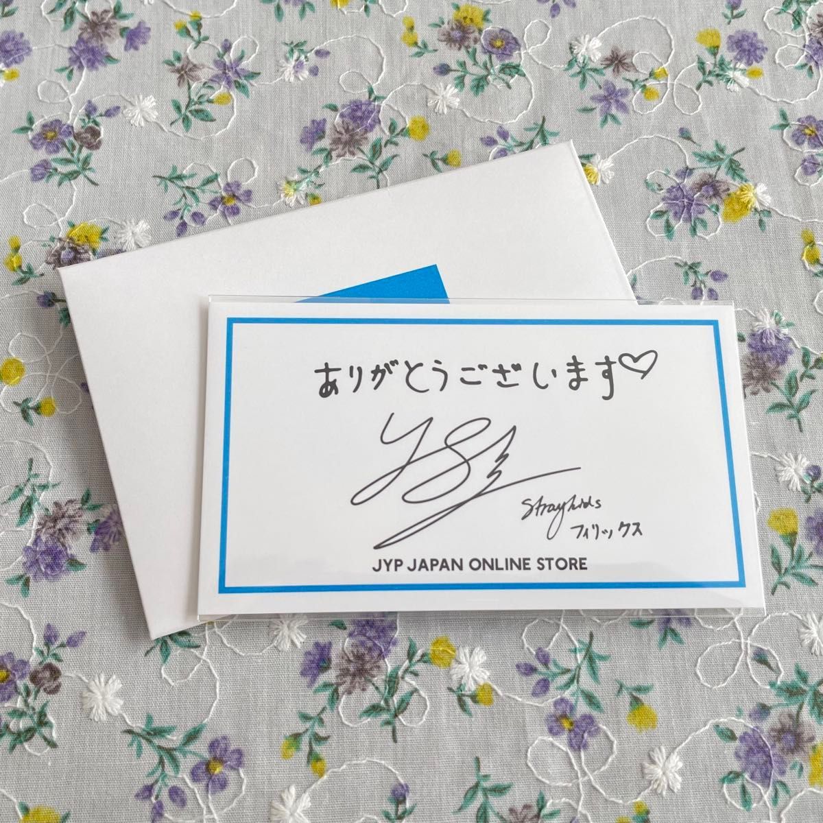 Straykids Felix フィリックス サンキューカード 印字サイン サイン