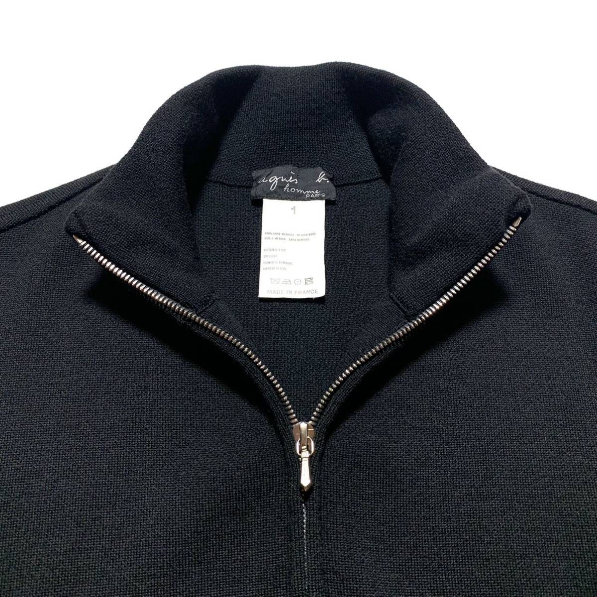 良品 アニエスベーオム agnes b homme ウール ドライバーズ ニット