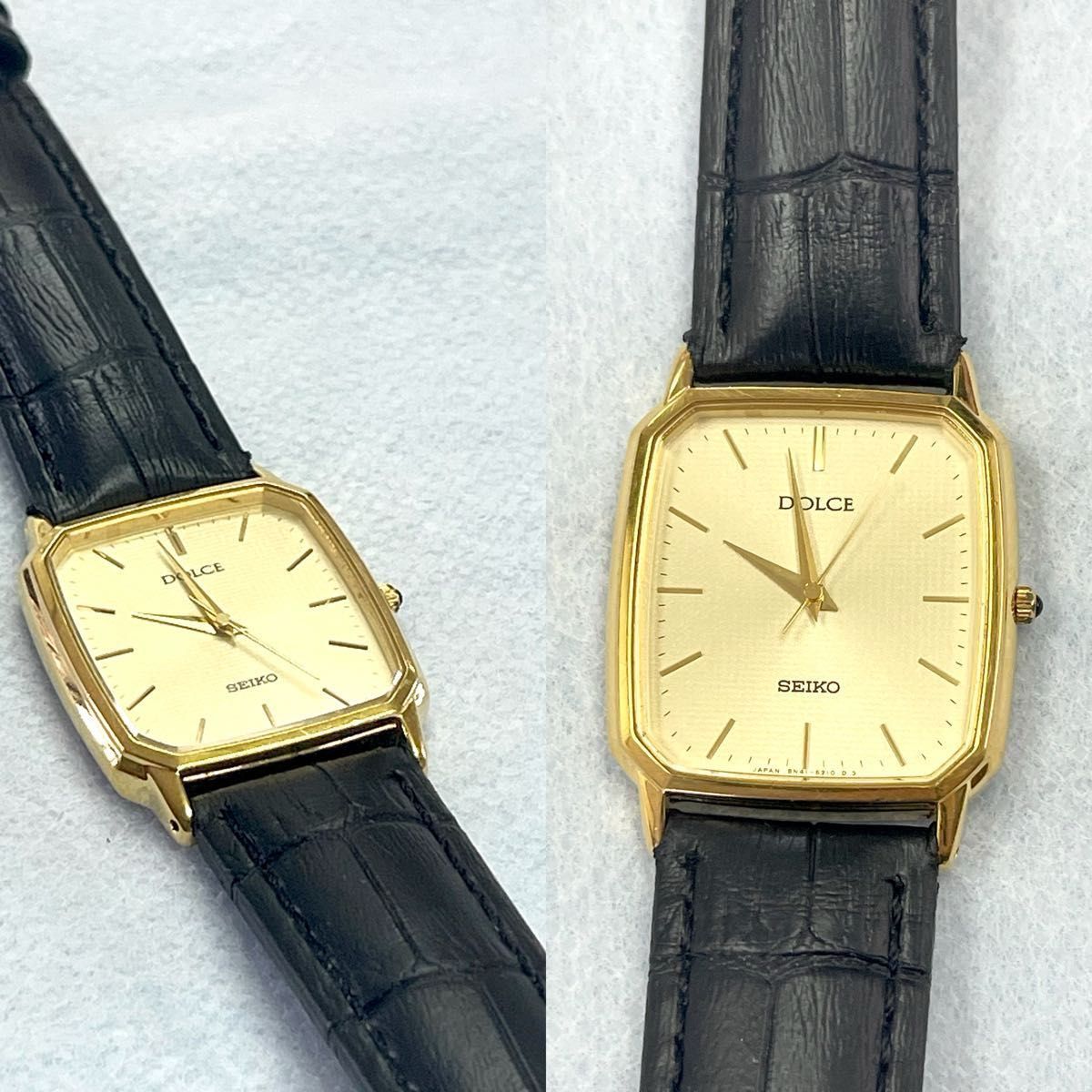 稼働 SEIKO DOLCE 腕時計 裏記念刻印あり ドルチェ セイコー スクエア