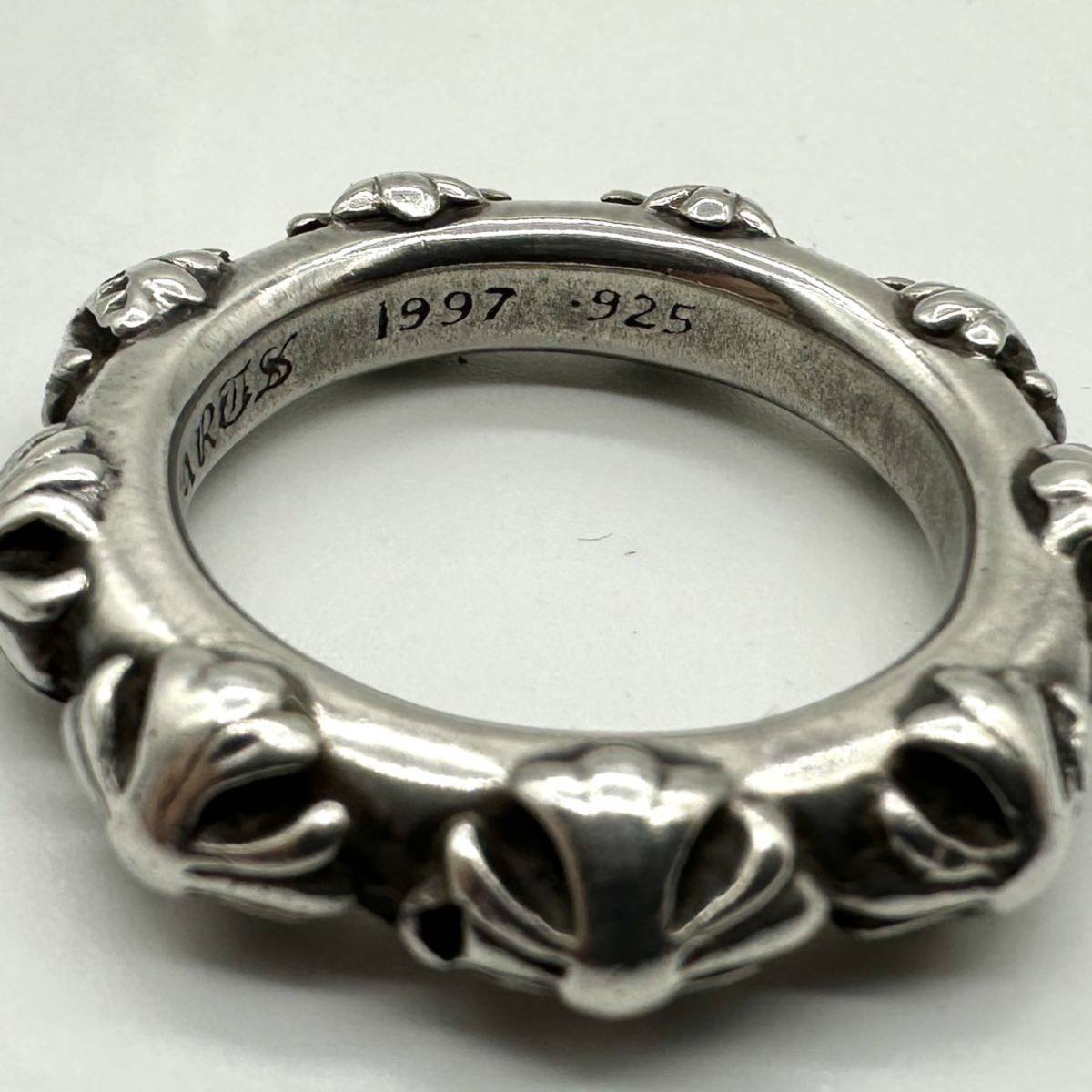 正規品 Chrome Hearts クロムハーツ クロスバンドリング 21号 シルバー
