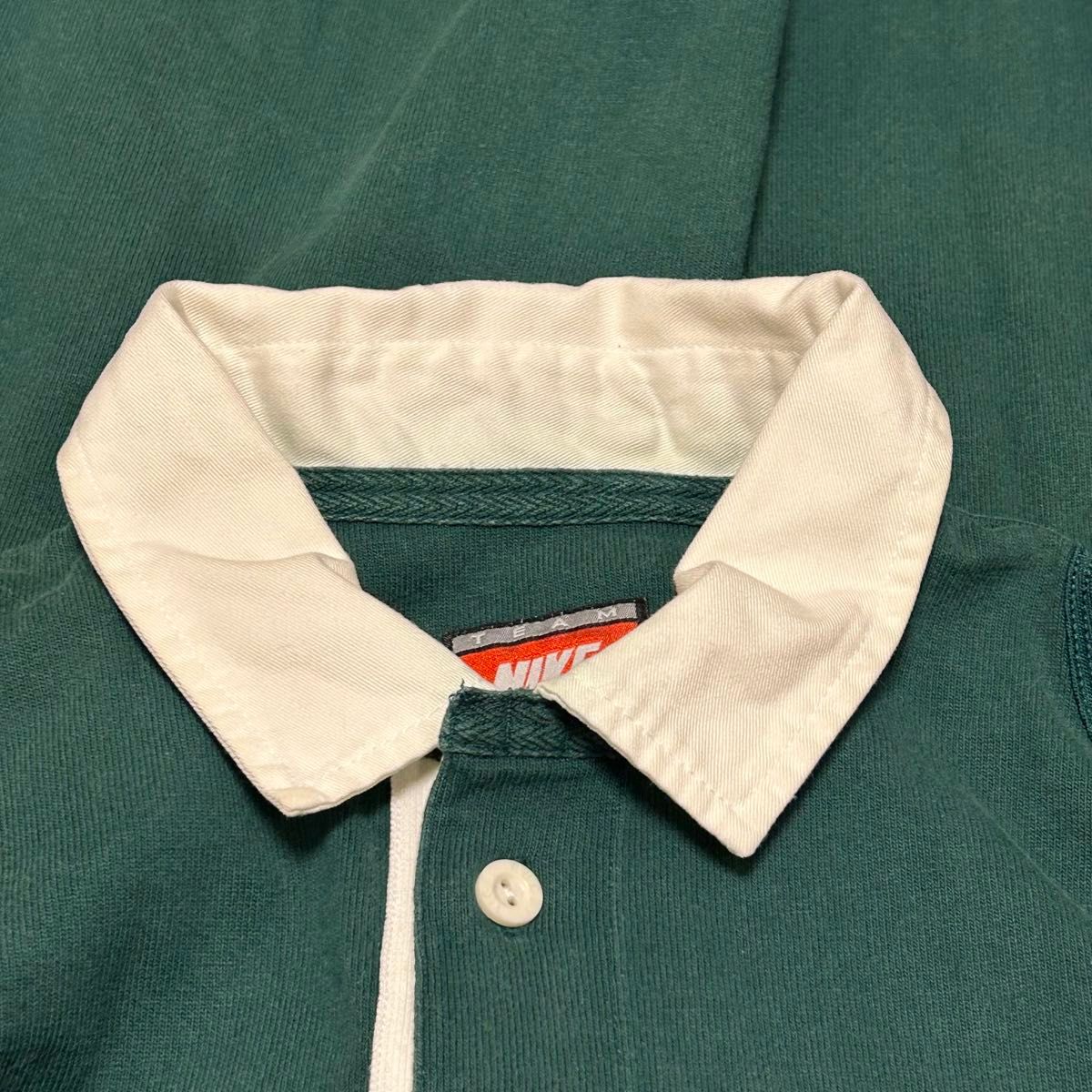 90s NIKE ナイキ ラガーシャツ 長袖 ポロシャツ アメカジ ヴィンテージ