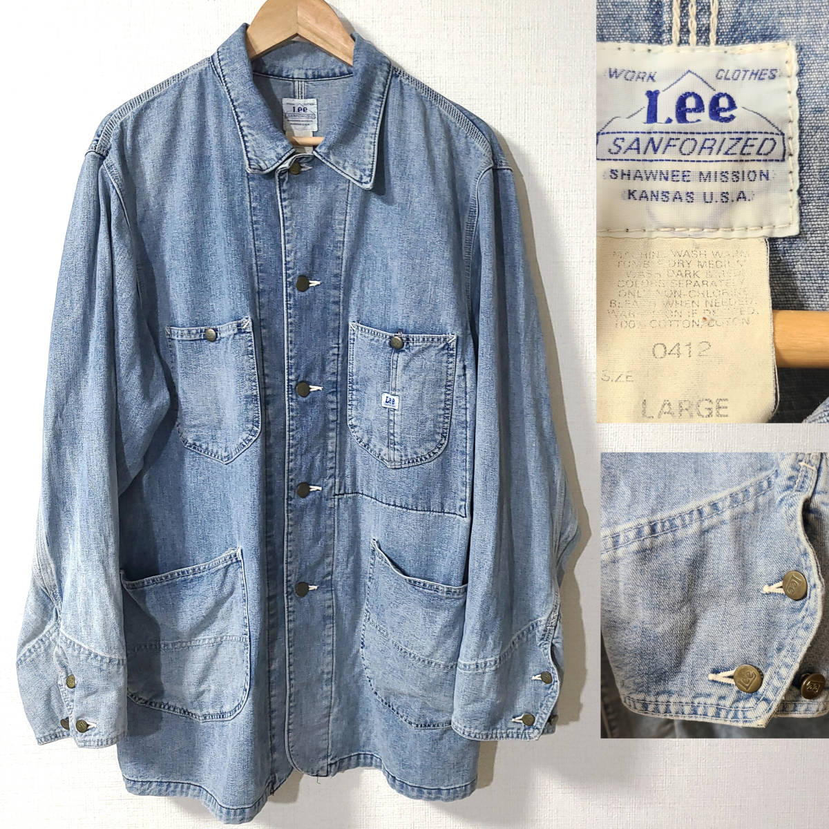 Yahoo!オークション - Lee リー 30s 40s 91-J 復刻 デニム カバーオー