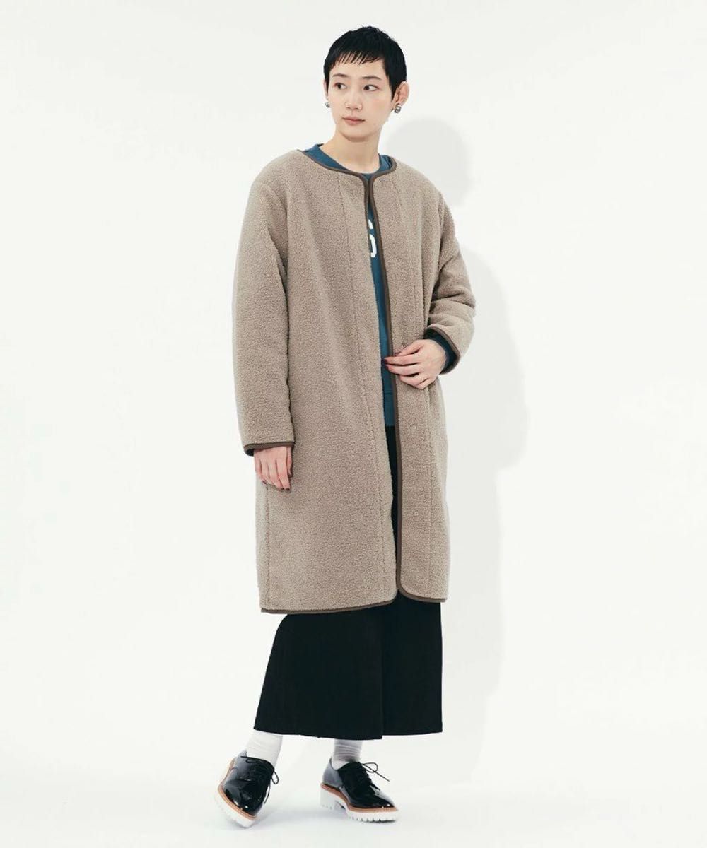 UNITED ARROWS】ボア×キルティング 2WAY リバーシブル ロングコート