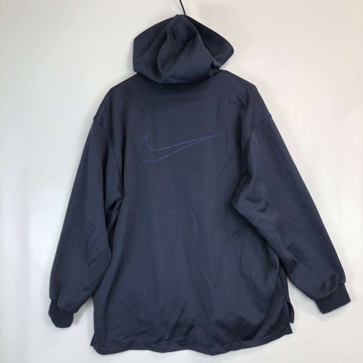 90s 銀タグ NIKE ナイキ ハーフジップ プルオーバーパーカー ネイビー