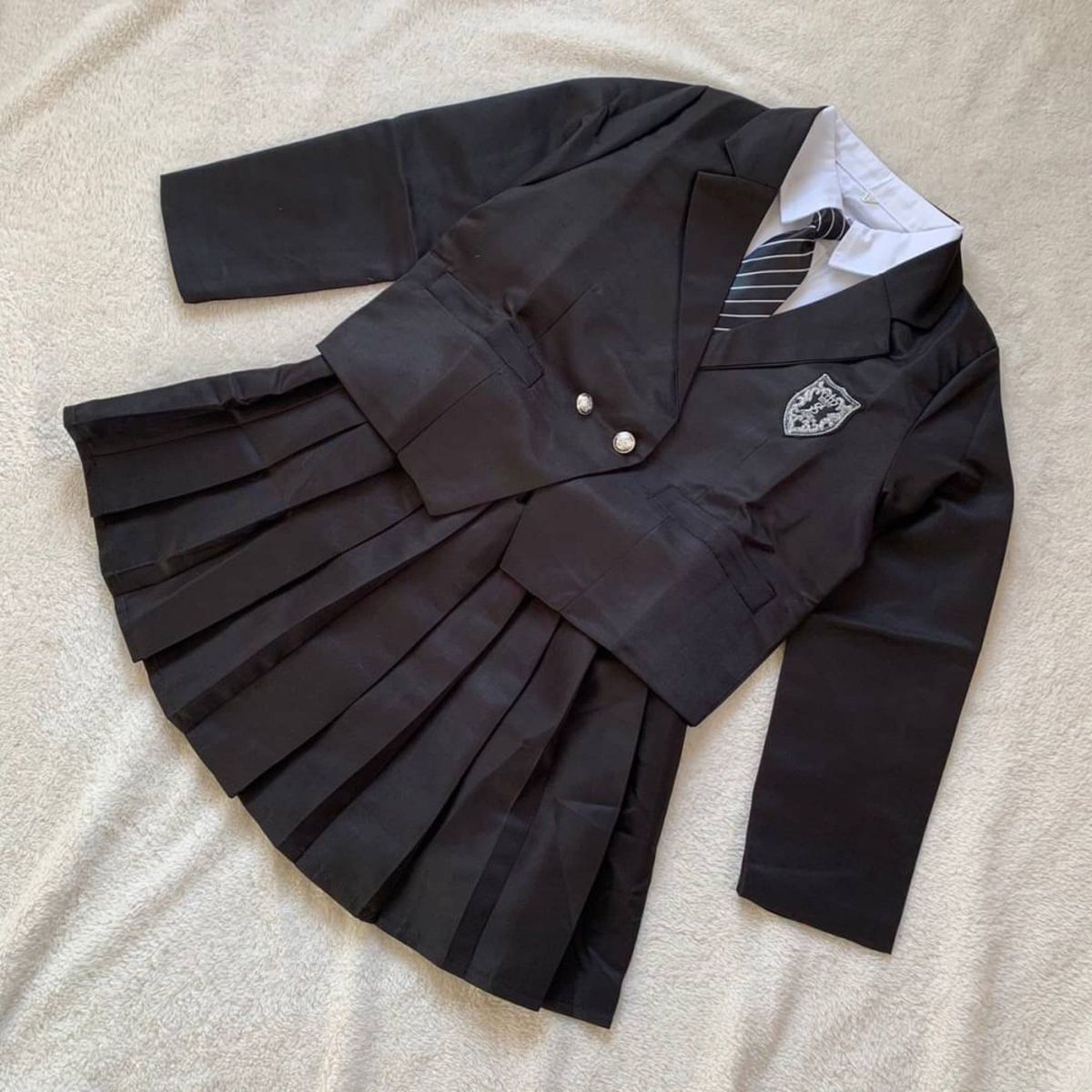 160 キッズフォーマルスーツ4点セット ネクタイ 黒 卒業式 入学式 卒服
