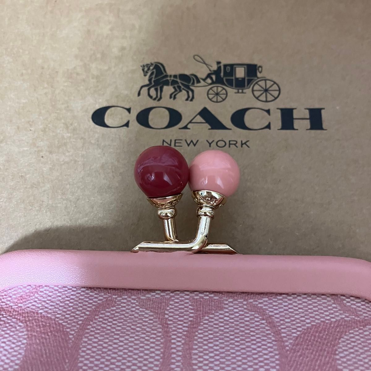 コーチ COACH 財布 小銭入れ がま口 アウトレット 新品未使用 ピンク