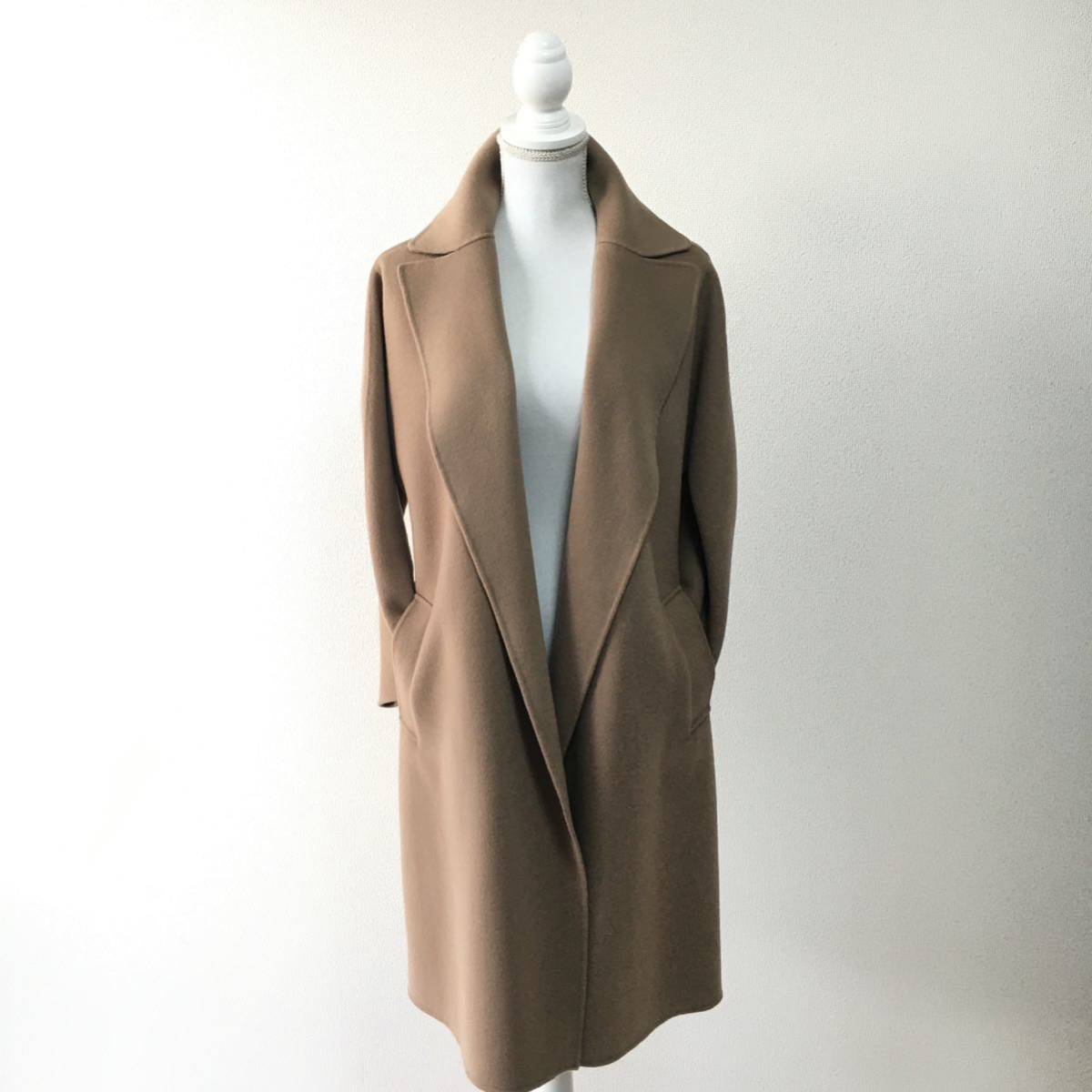 美品 近年 MaxMara マックスマーラ クチートアマーノ ベルト コート