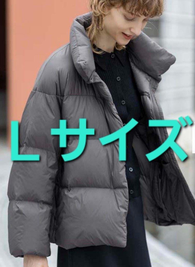 新品タグ付 UNIQLO パウダーソフトダウンジャケット グレーL｜Yahoo