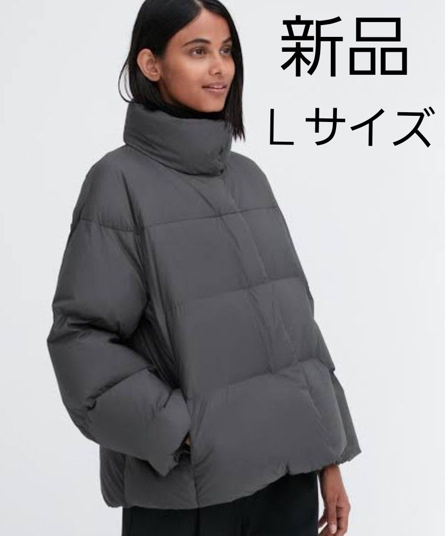 新品タグ付 UNIQLO パウダーソフトダウンジャケット グレーL｜Yahoo