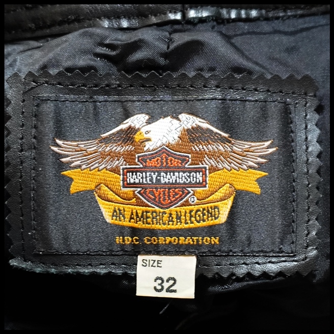 即決 HARLEY DAVIDSON メンズW32≒78㎝ レザーパンツ ハーレー