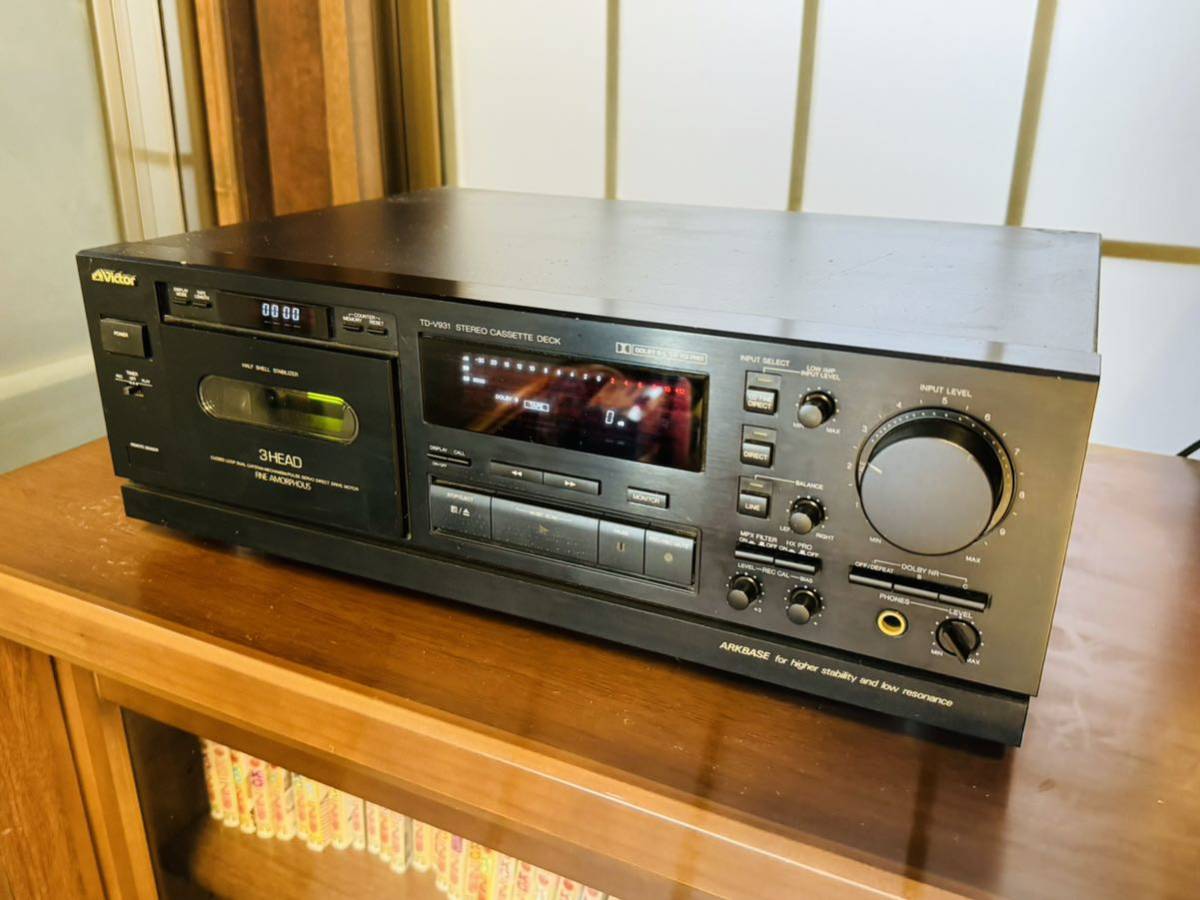 激レア】Victor TD-V931ステレオカセットデッキ リモコン有 激レア