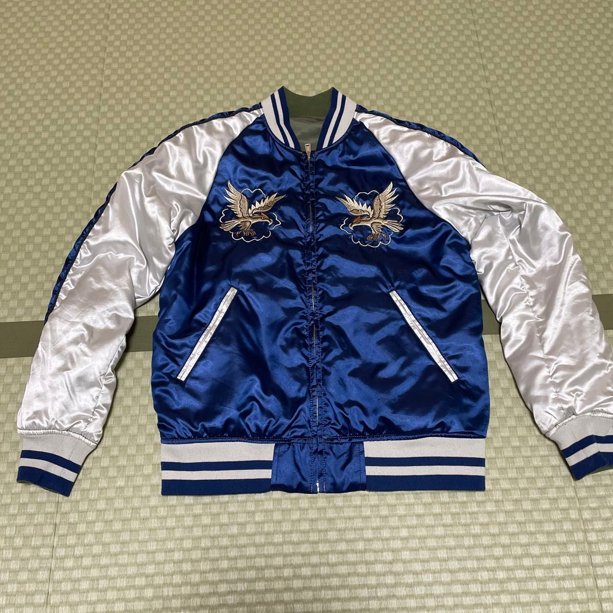 ALPHA INDUSTRIES ブルー MA-1 リバーシブル スカジャン｜Yahoo!フリマ