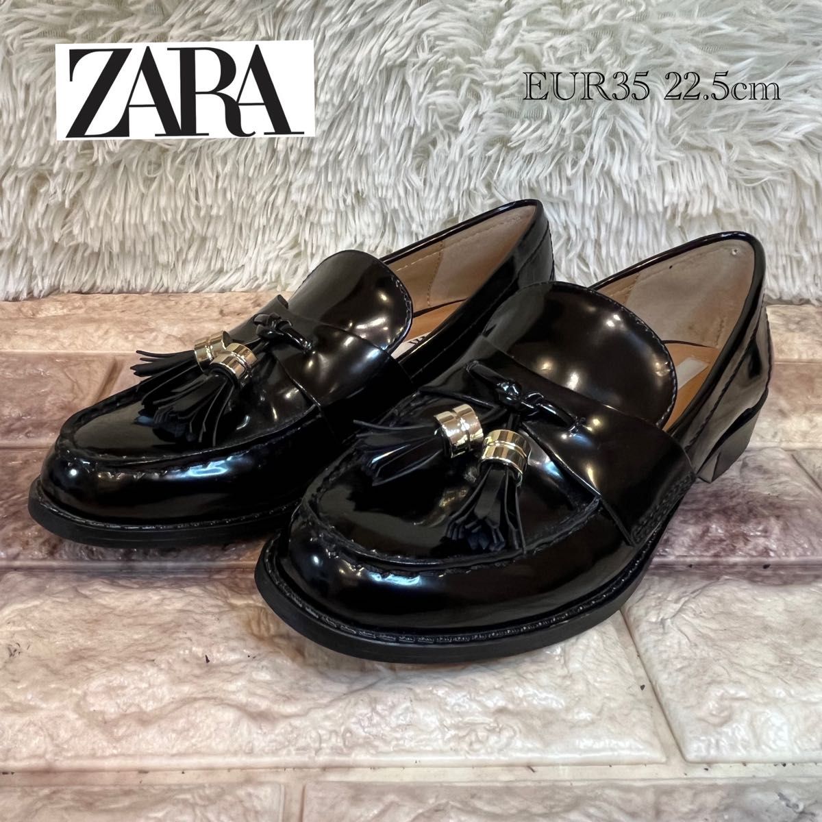 極美品 ZARA エナメル タッセル ローファー 22 5cm｜Yahoo!フリマ（旧