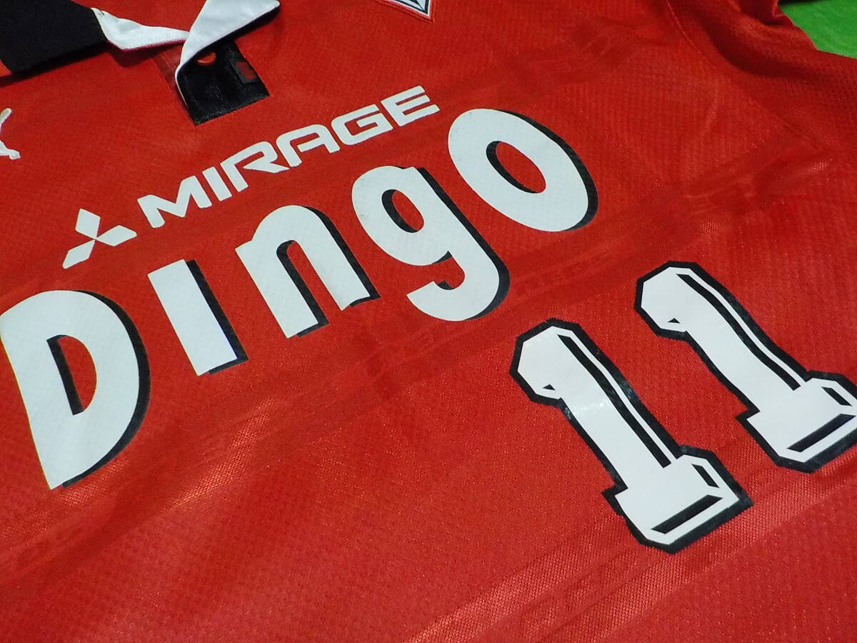 90s 当時物PUMA 浦和レッズ 1999/2000 ホーム半袖ユニフォーム No 11