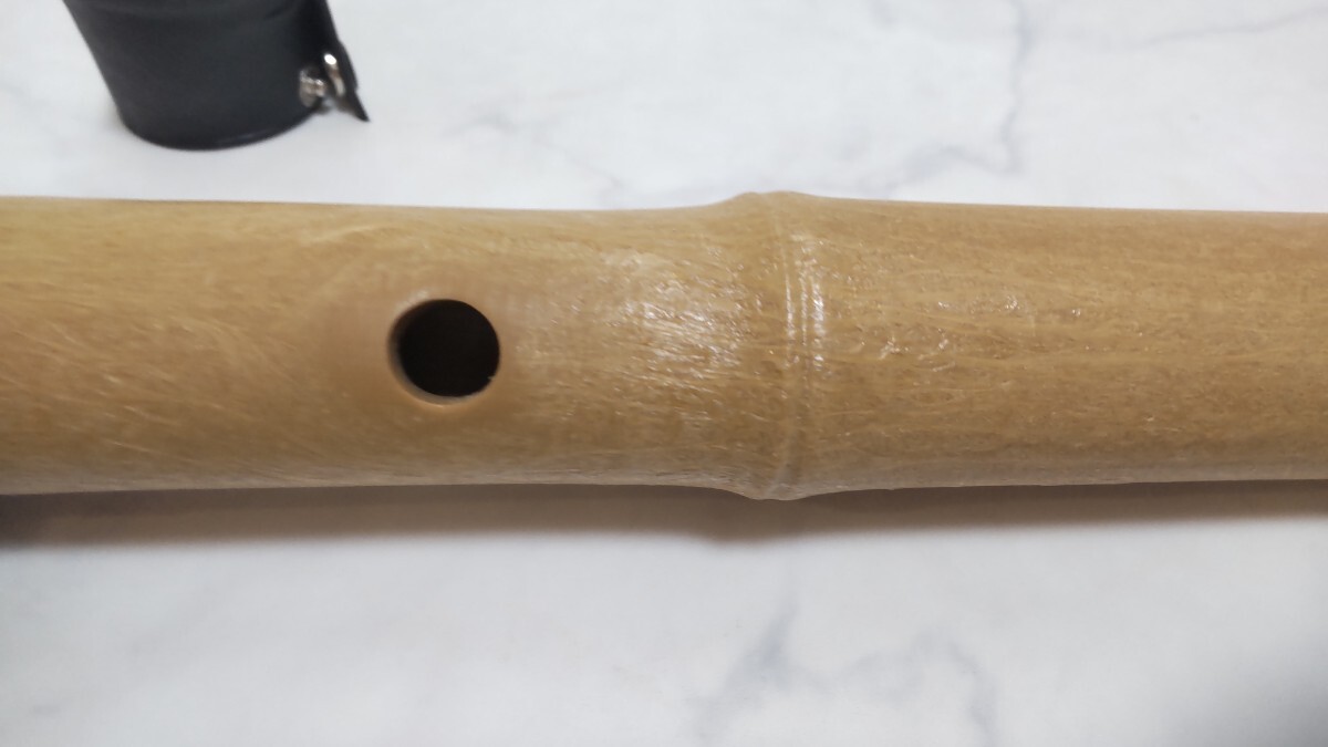 美品 樹脂製 尺八 五孔 一尺八寸 全長約54cm プラスチック 和楽器 本体