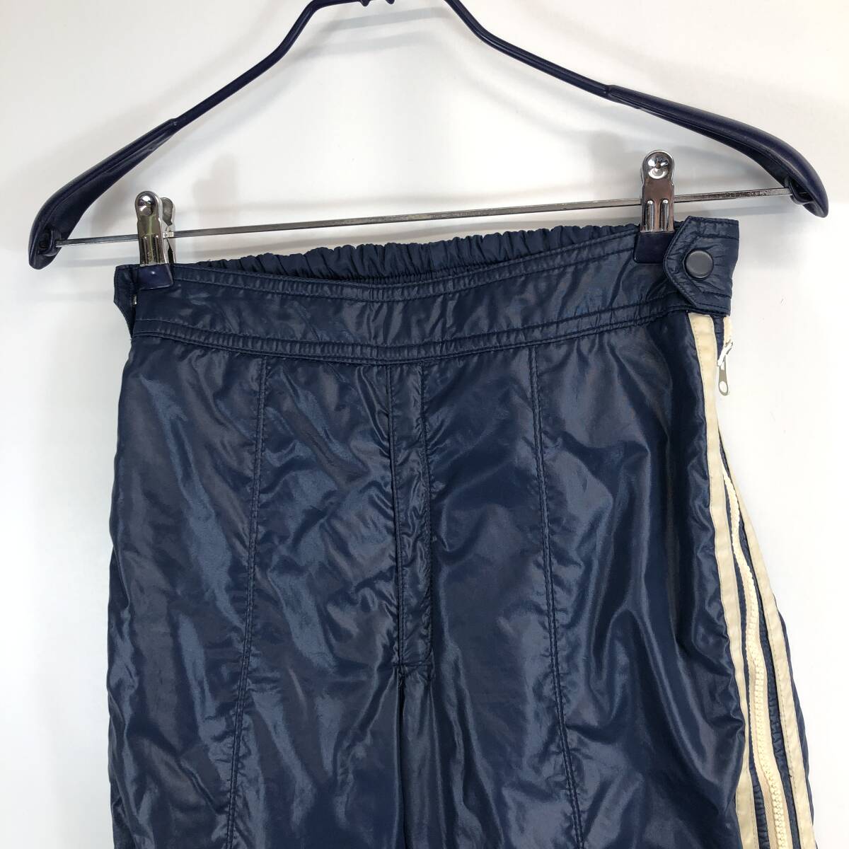 70s 80s デサント製 アディダス adidas 中綿入り ナイロンパンツ