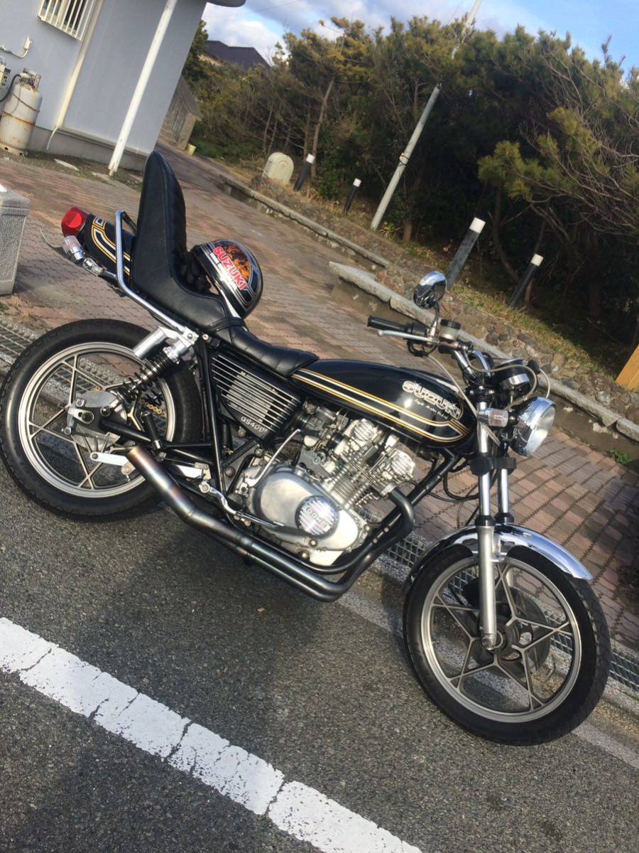 gs400 大川三段シート エナメルブラック/レッド 最終値下げ gs400 大川