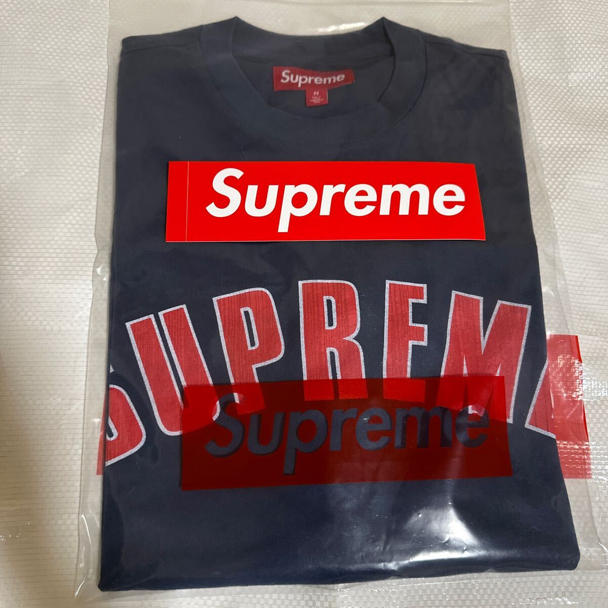 新品】 M 24SS Supreme Cracked Arc S/S Top Navy シュプリーム