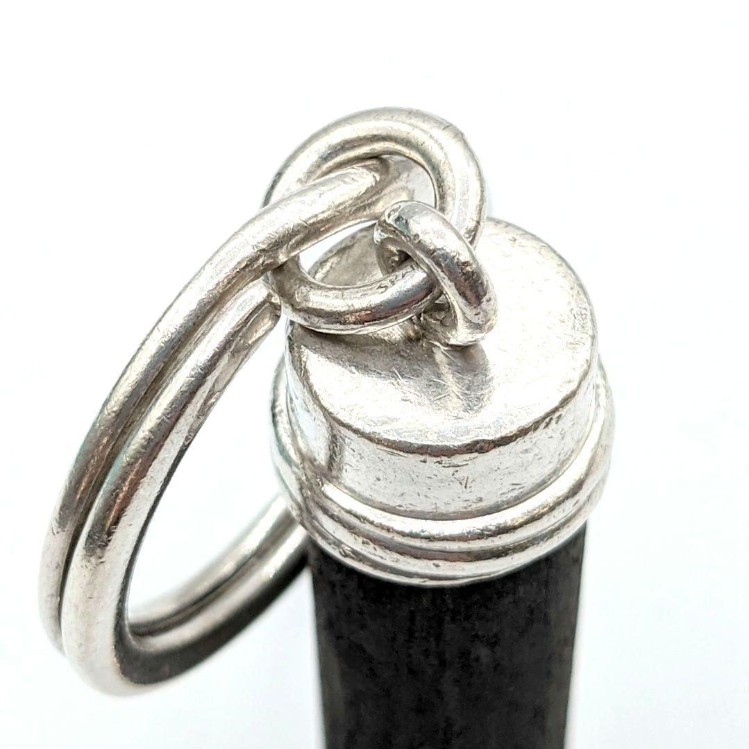 Cartier カルティエ ウッド シルバー キーホルダー ブラック