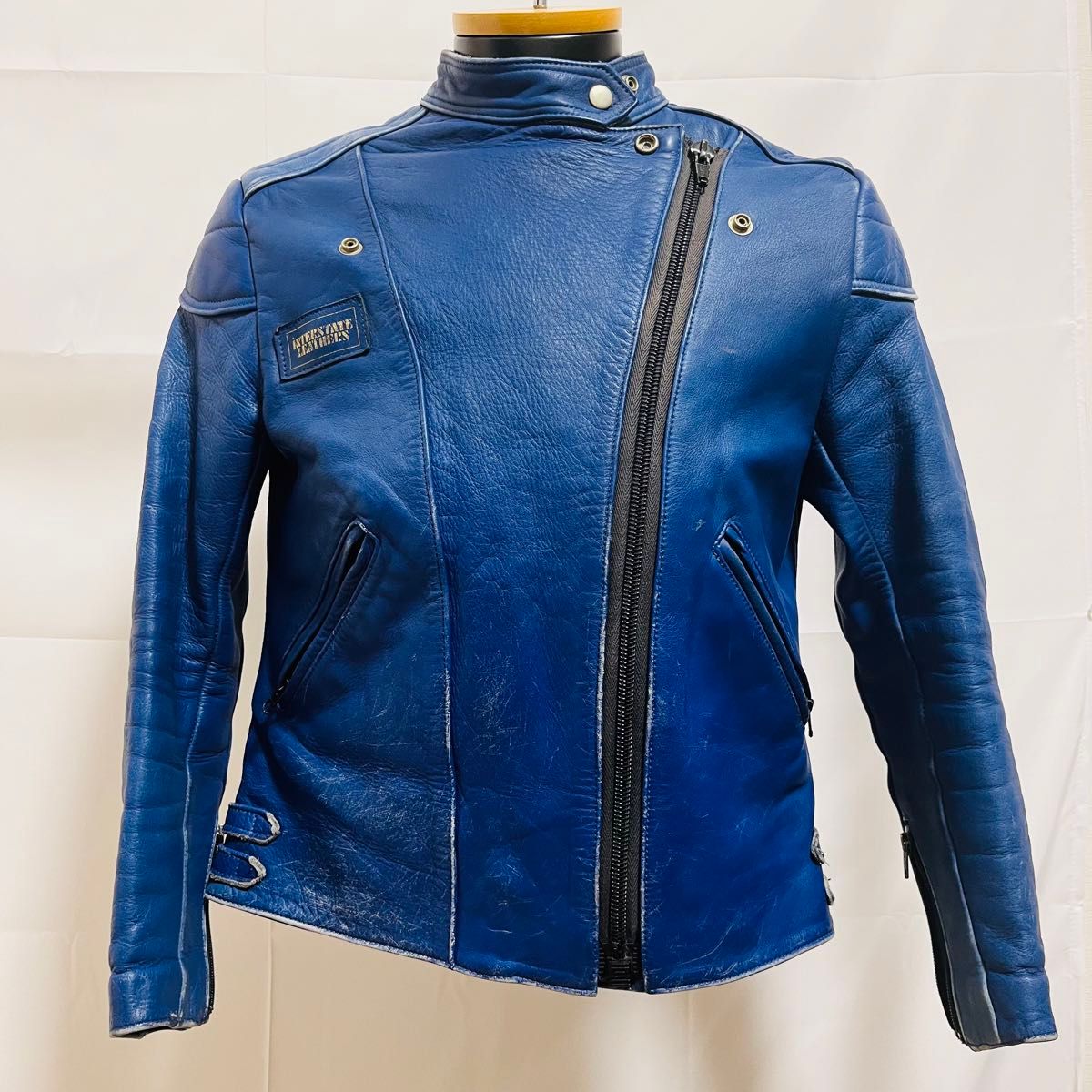 Interstate leathers 70' ライダーズジャケット 36サイズ 青 ブルー