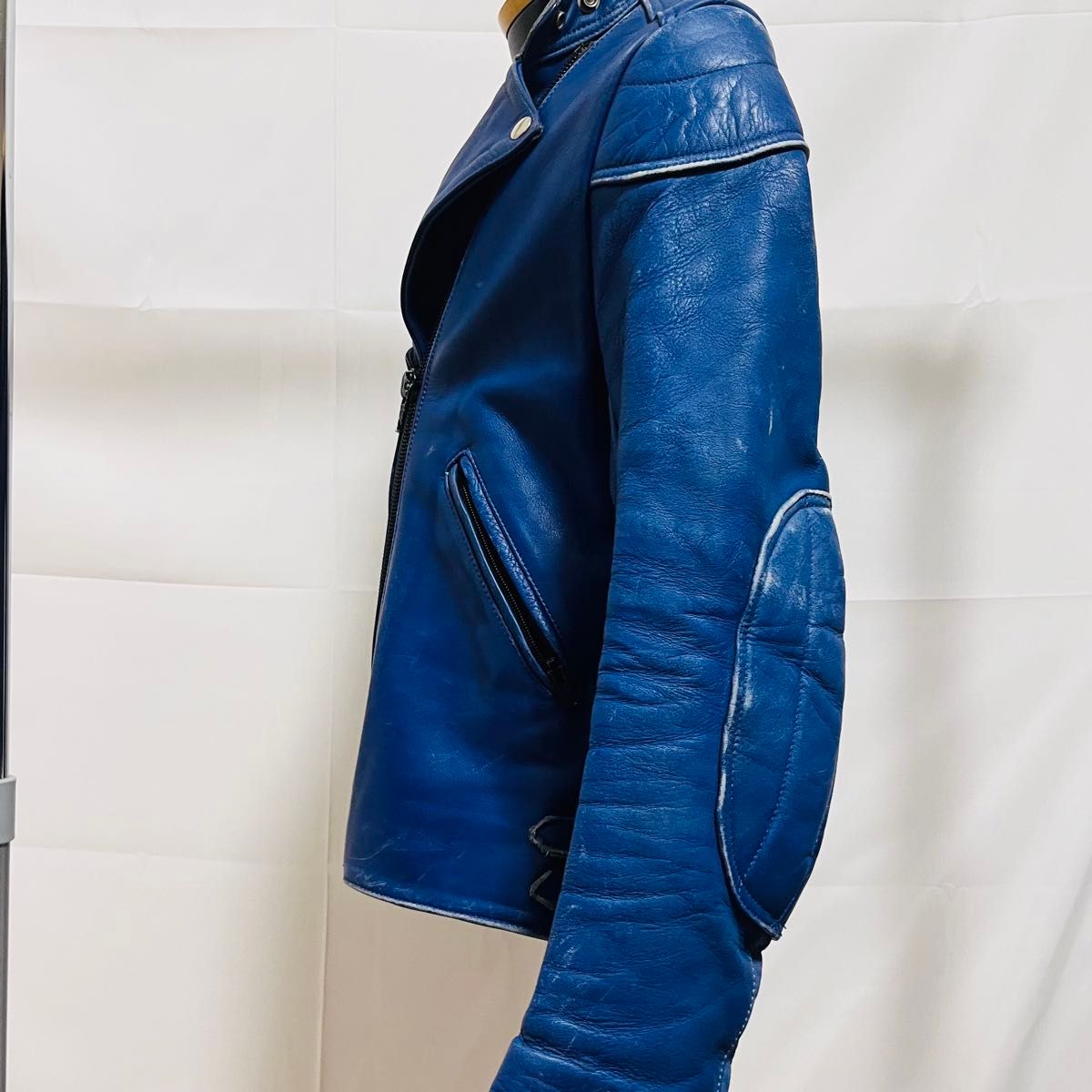 Interstate leathers 70' ライダーズジャケット 36サイズ 青 ブルー