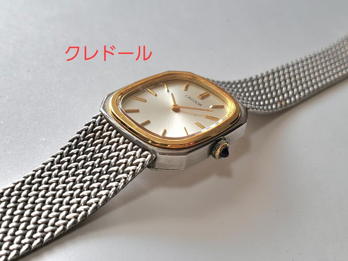 クレドール 18金 ベゼル 18K 稼働品 レディース腕時計 セイコー CREDOR