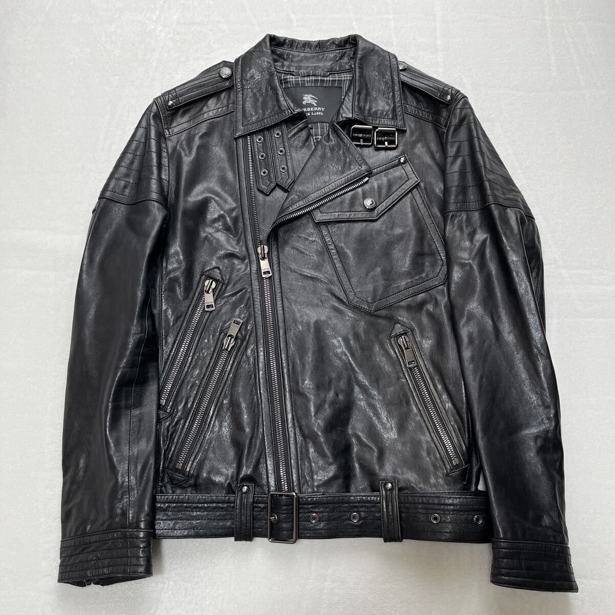 美品】高級 BURBERRY BLACKLABEL ライダースジャケット M｜Yahoo