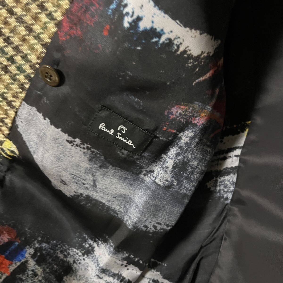 644 paul smith ポールスミス 千鳥柄ダブルブレストコート ハウンド