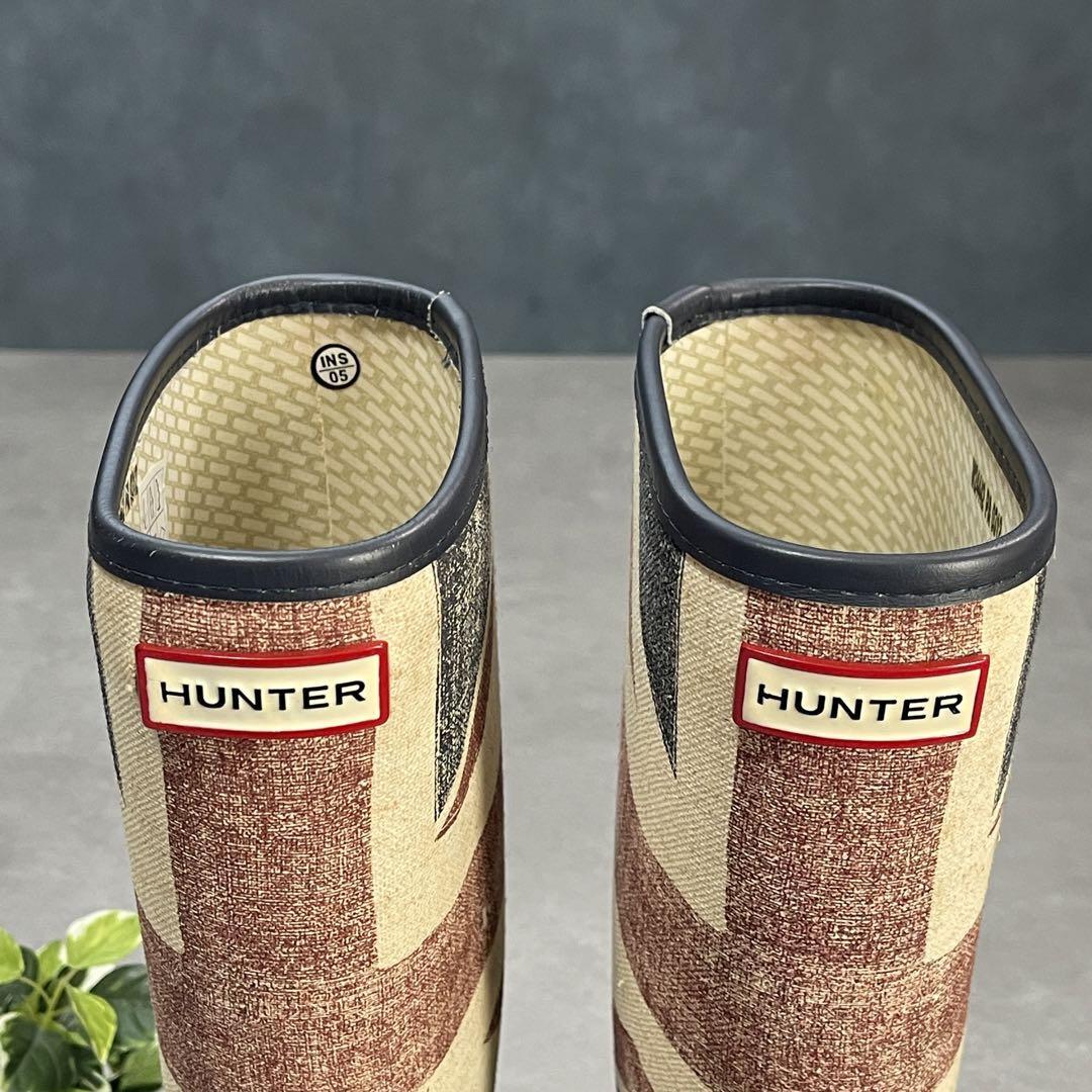 HUNTER ハンター レインブーツ ユニオンジャック UK5 24cm｜Yahoo