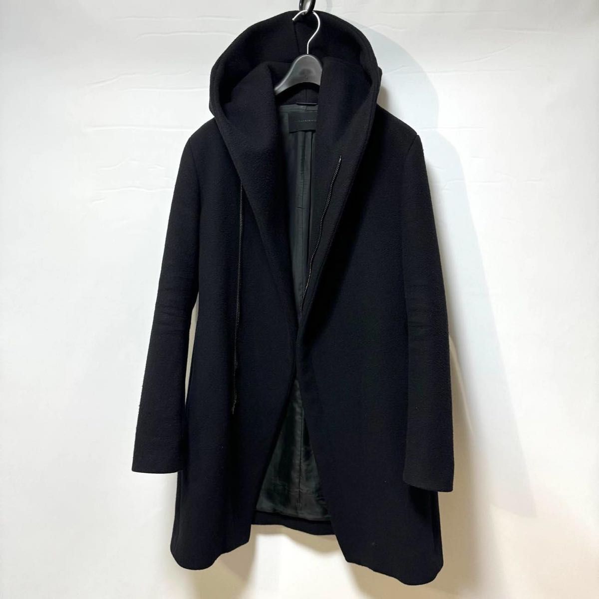 ジュンハシモト WRAP HOODED COATウールメルト ラップコート 3 定価110