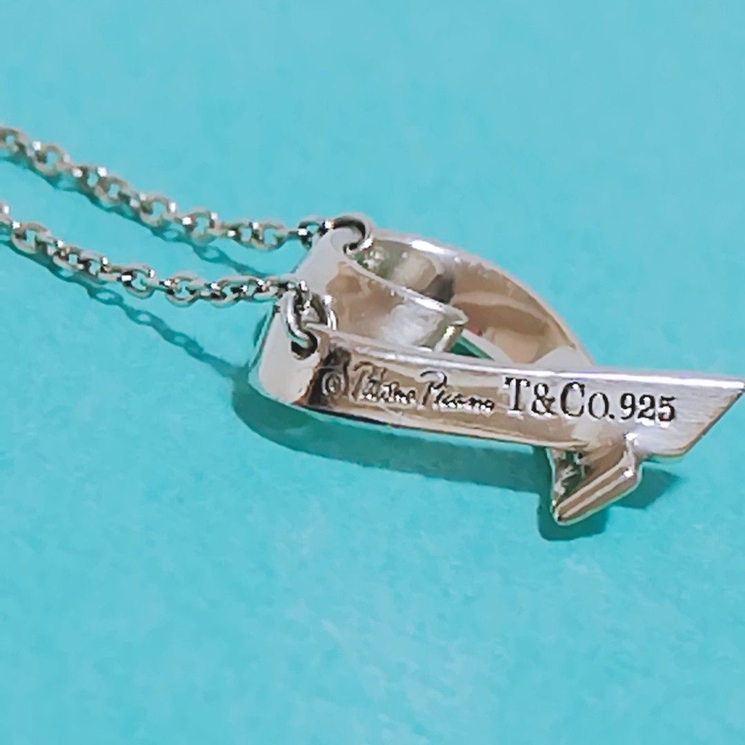 送料無料 Tiffany＆Co ラビングハート レッドエナメルLOVEネックレス