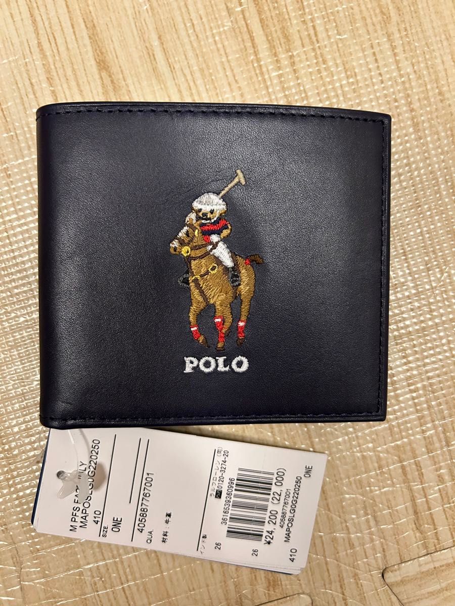 ポロラルフローレン ポロベア 牛革 財布 二つ折り 新品未使用｜Yahoo