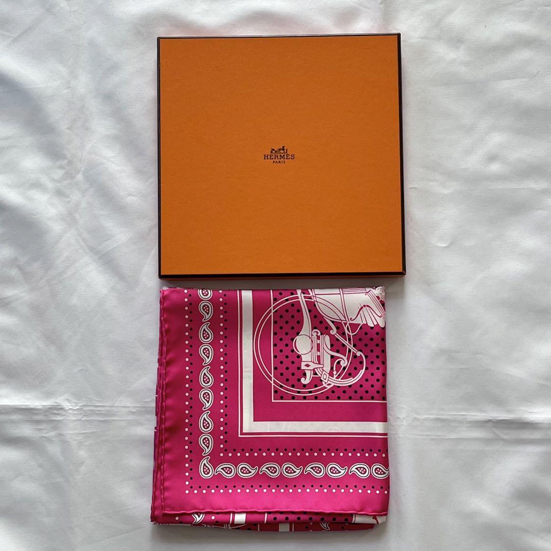 未使用】HERMES エルメス バンダナ カレ 55 エクスリブリス
