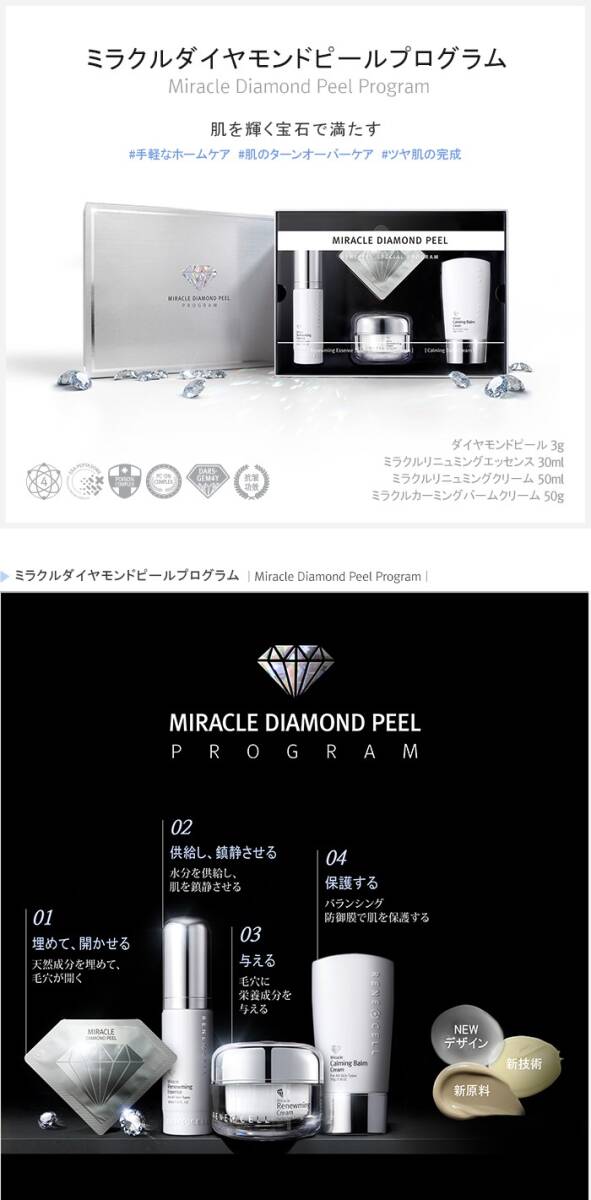 ルネセル ミラクル ダイヤモンド ピール プログラム 4箱セット Amazon