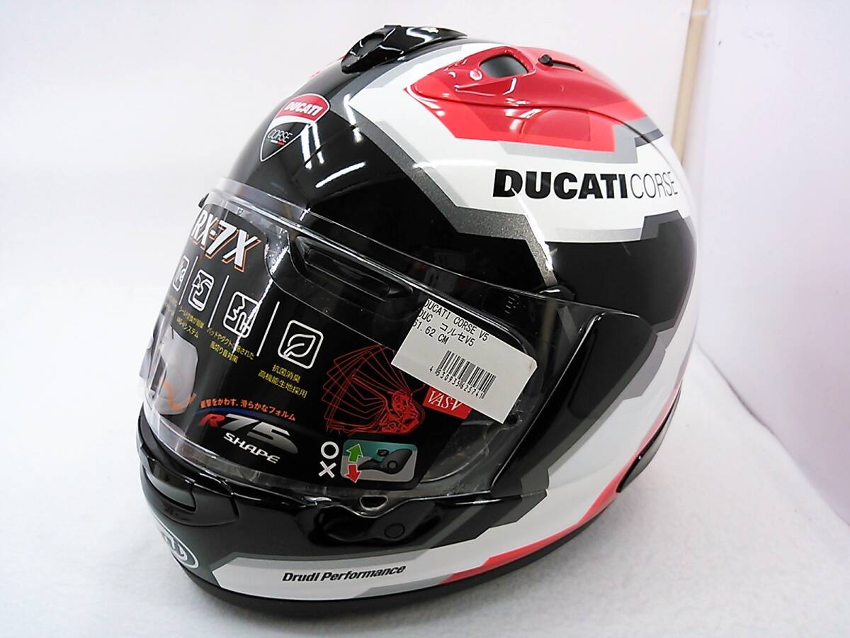 試着程度 美品 2023年製 Arai アライ RX-7X DUCATI ドゥカティ CORSE