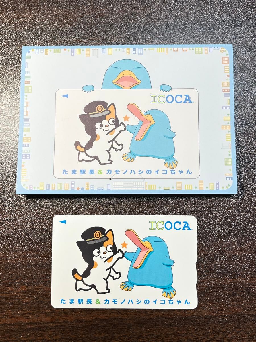 JR西日本 ICOCA たま駅長&カモノハシのイコちゃん 台紙付き デポジット