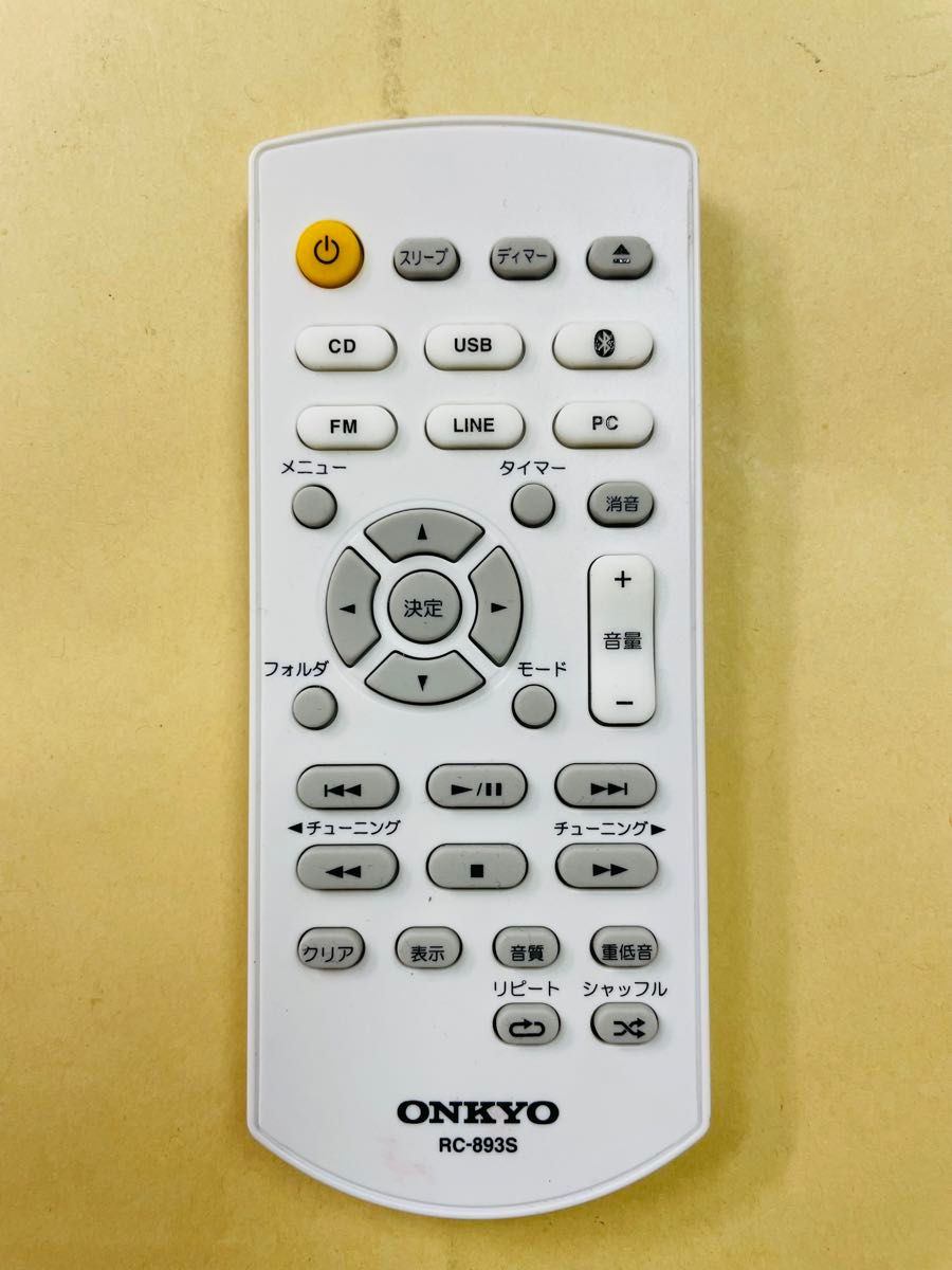 ONKYOオンキヨーCDレシーバーシステムCR-U6用 リモコンRC-893S｜Yahoo