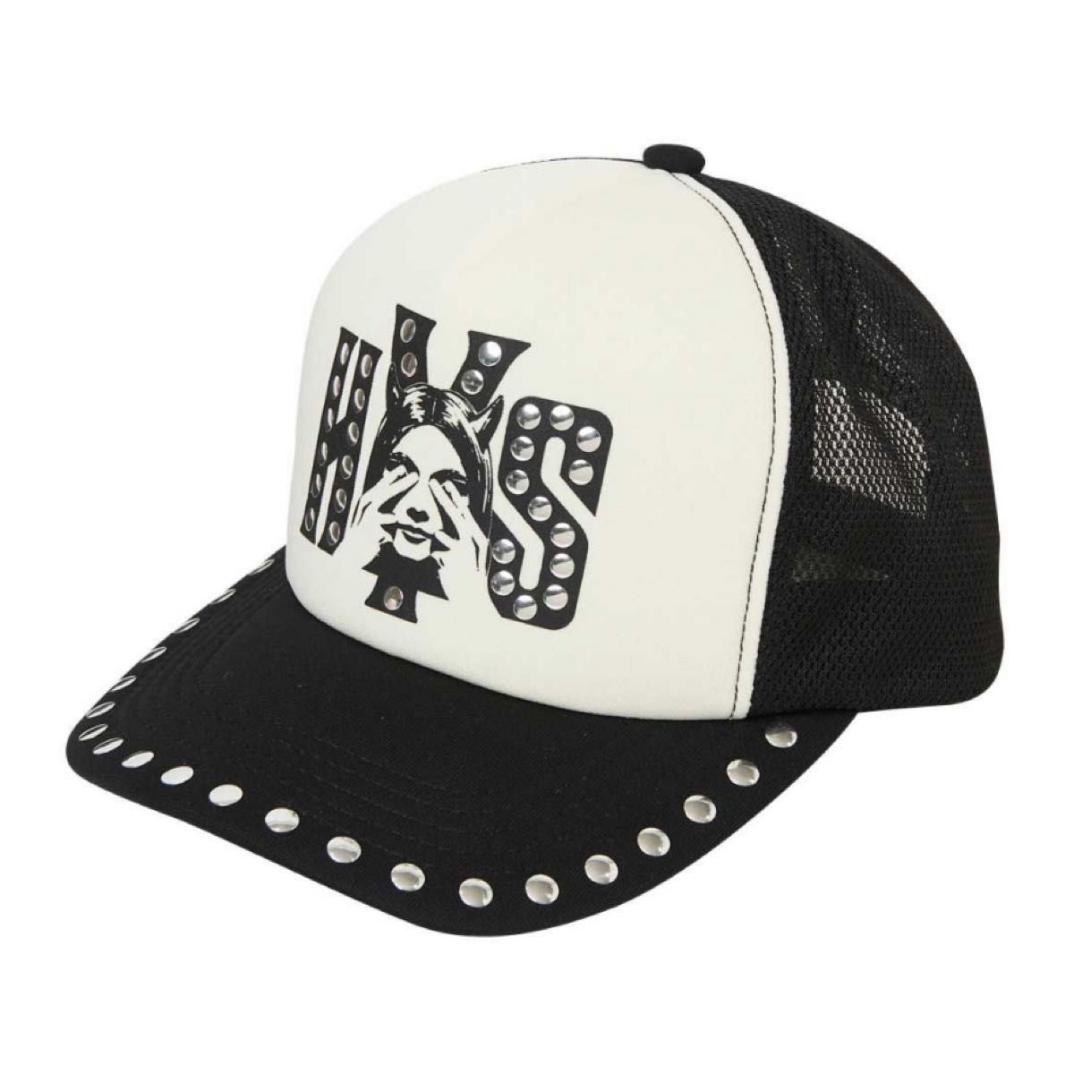 新品】ヒステリックグラマーSEE NO EVIL スタッズメッシュキャップ