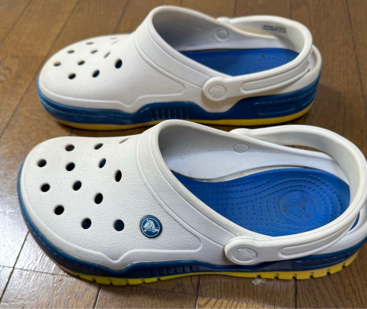 クロックス （CROCS） フロントコート 白青黄 絶版 希少品｜Yahoo
