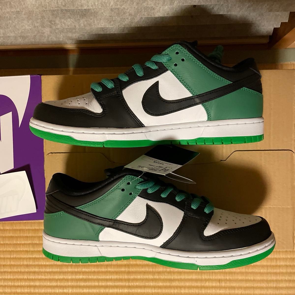NIKE SB DUNK LOW PRO black and classic green 28cm｜Yahoo!フリマ
