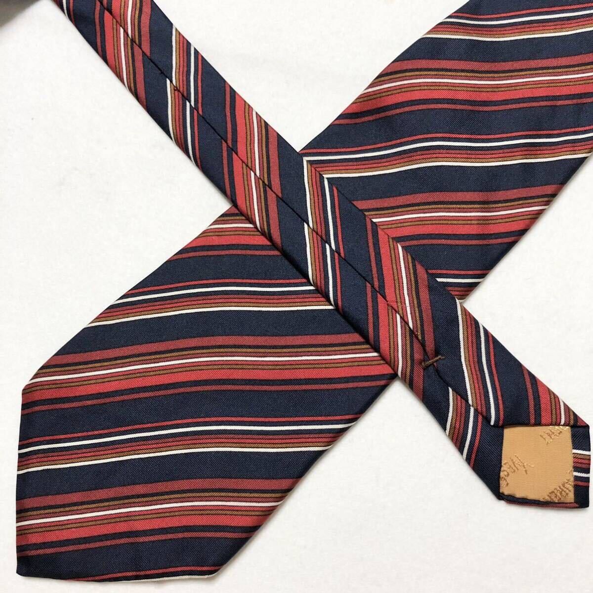 美品 Yves saint Laurent イヴサンローラン ネクタイ レジメンタル